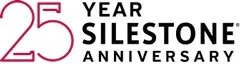 A black and white image of the 1 year siless anniversary logo.